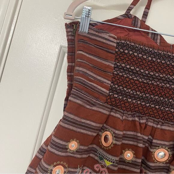 ALTAR’D STATE • Embellished Embroidered Tassel Boho Halter Corset Top - Picture 7 of 9